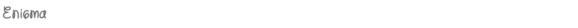 Sample characters Enigma Font
